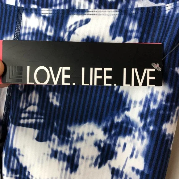 Love Life Live Blue Printed Leggings - Picture 3 of 4